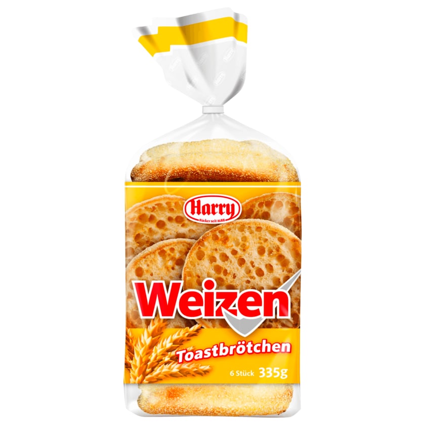 Harry Weizen Toastbrötchen 335g, 6 Stück